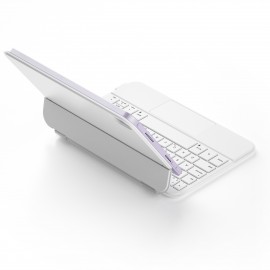 Only Tablet Case With Keyboard For Ipad, Magic Keyboard With Real-time Power Display, Multi-Touch Trackpad, Backlit Wireless Keyboard-US English-gray, White