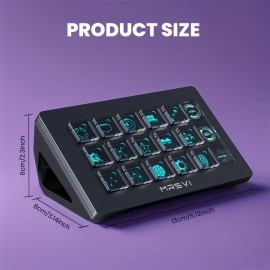 Upgrade 15-Key Programmable Macro Pad - One-Click Control for OBS Studio, Twitch & YouTube Streaming, Video Editing ( Premiere Pro, DaVinci Resolve), Stock Trading & PC/Mac Shortcuts - Mechanical Keyboard with OLED Display & Knob, USB-Powered, No Battery Needed, Compact Design for Efficient Work, Streaming Accessory, Modern Aesthetic, Durable Construction, Keyboard And Mouse Set, Mechanical Keyboard, Gaming Keyboard