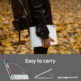 Rotatable Bracket&Touch Case With Keyboard For IPad Pro 13-inch (M4, 2024), for IPad Air 13-inch (M3, 2025/M2, 2024) & for IPad Pro 12.9 (6th/5th/4th/3rd Gen), Trackpad, 360° Rotatable, Mixed Colors Backlit.