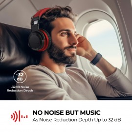 Active Noise Cancelling Headphones Wireless Headphones with Rich Bass, Clear Calls, 30 Hours Playtime, Comfort Fit
