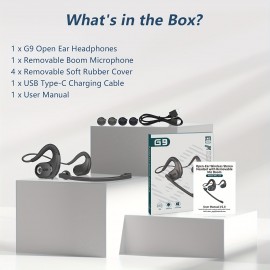 Wireless headset with detachable microphone, noise cancelling wireless headset for cell phones, laptops, outdoor headset for office meetings, running, cycling, business driving, Office Meeting Headset, Cycling Headset, Lightweight Headset