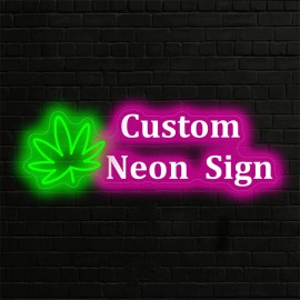 1pc Custom Double row Maple Neon - unique neon signs for wall decor, personalized neon sign with dimmer - stylish bedroom decor, customizable design, perfect gift for weddings, birthdays and party celebrations, essential party decor supplies