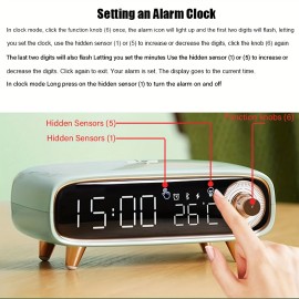 Retro Desktop Wireless Speaker, 15W with Charging Function, Clock Alarm & Temperature Display, Ambient Light - Multi-Functional Creative Design for Bedside/Office Use or as a Gift, Home Decor Gadget, Bedside Speaker, Stylish Decor, Vintage Aesthetic, Sleek Material, Compact Build, Multifunctional Device, Office Workers, Home Users