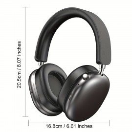 Wireless Headphones - Over-Ear Headphones with Built-in Mic, USB-Powered (Type-C Charging), Noise Cancelling, Compatible with PC, Phone, Tablet, Gaming, TV, Movie