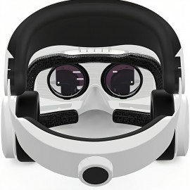 4K Virtual Reality Helmet for Smartphones - Ergonomic Design, Multifunctional Buttons, No Battery Needed, Blue HD Lenses, 6.5-Inch Screen, Wide Field of Vision, VR Headset for Hands-Free Us