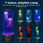 1pc of 2 color-changing jellyfish lamps, choose any style. Aquarium marine night lights, multi-color color-changing environment night lights suitable for living rooms, family bedrooms, desktop decorations, holiday gifts, best gifts for Halloween and Christmas. USB interface, USB lamp lighting fixtures, computer accessory peripheral devices.